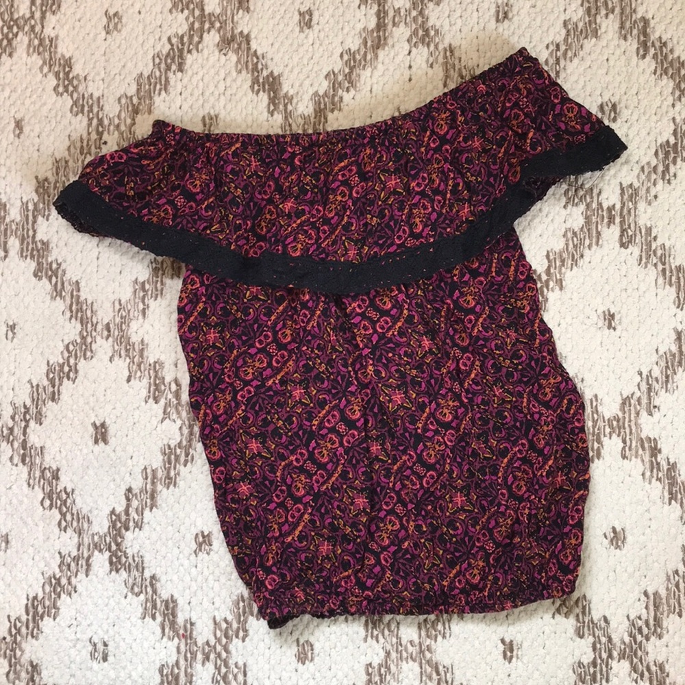 Off the shoulder boho ruffle top